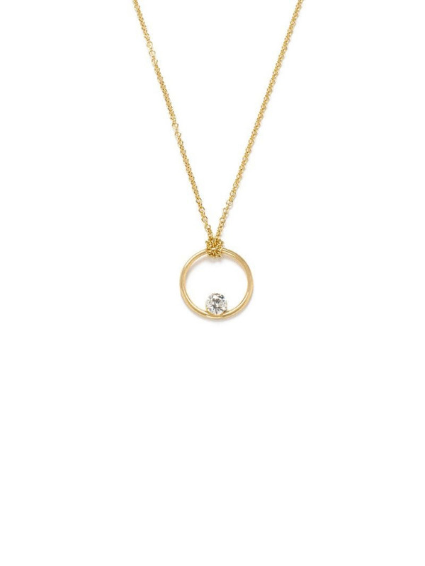 THE ALKEMISTRY 18kt yellow gold floating diamond necklace