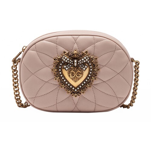 Dolce & Gabbana Devotion camera bag in nappa leather in pink