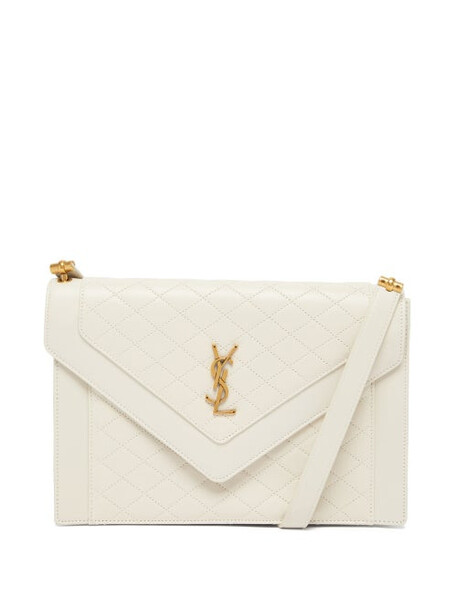 Saint Laurent - Gaby Quilted Leather Shoulder Bag - Womens - White