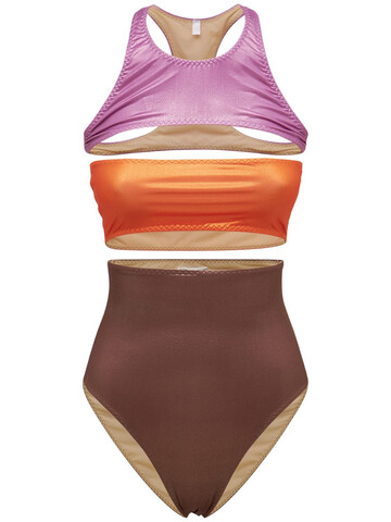 ALESSANDRO VIGILANTE Shiny Tech 3-piece Bikini Set