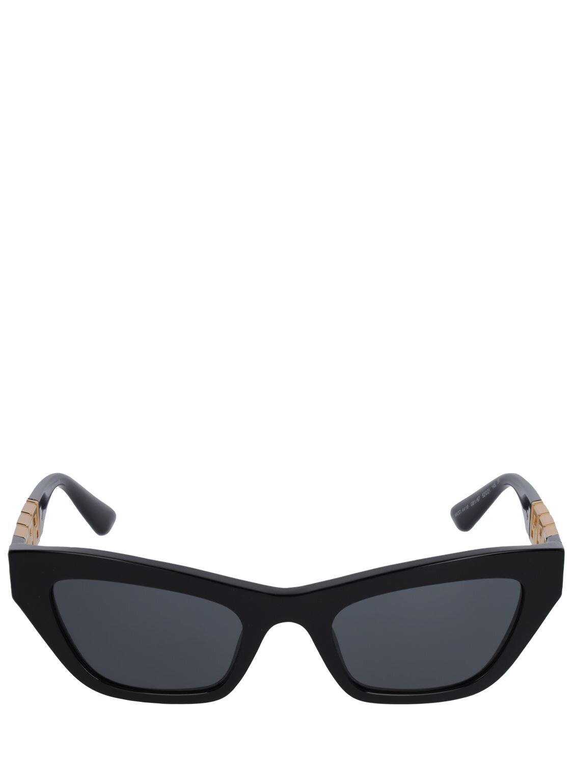 VERSACE Greek Motif Cat-eye Sunglasses in black / grey