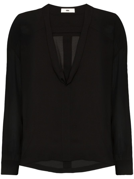 032c Cosmic Workshop silk blouse in black