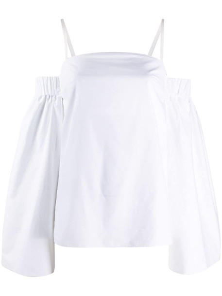 Patou off-the-shoulder blouse in white