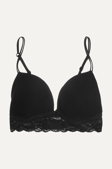 cosabella - never say never soire lace-trimmed mesh soft-cup bra - black