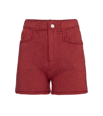 Barrie Cashmere and cotton shorts in red