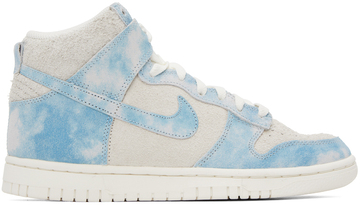 nike off-white & blue dunk high se sneakers