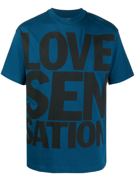 Honey Fucking Dijon love sensation print T-shirt in blue