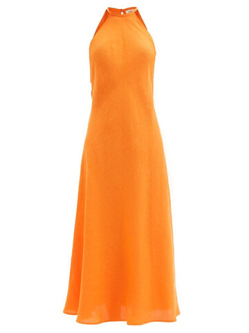 Zeus + Dione Zeus + Dione - Kore Linen Maxi Dress - Womens - Orange