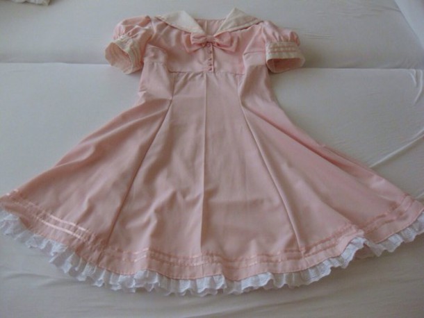 dress pink dress pink pale pale pink dress cute cute dress kawaii