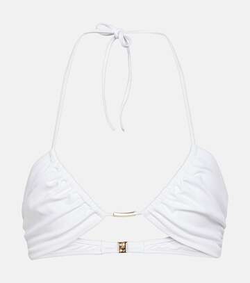melissa odabash luxor halterneck bikini top in white