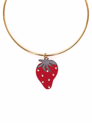 jw anderson strawberry necklace - gold