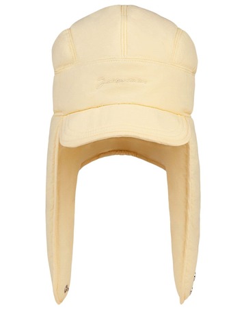 JACQUEMUS La Cagoule Bricciola Nylon Blend Hat in beige
