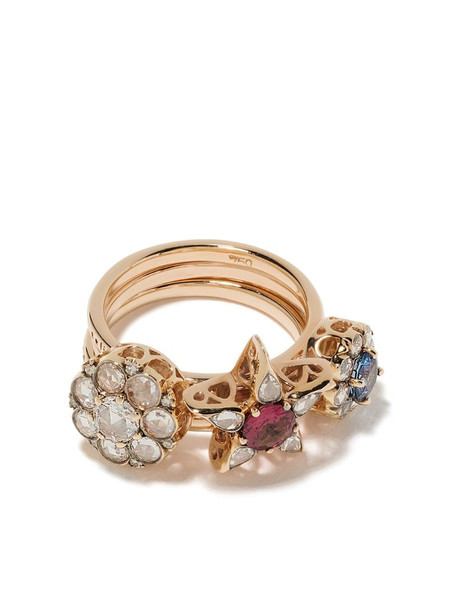 Selim Mouzannar 18kt rose gold diamond ring set