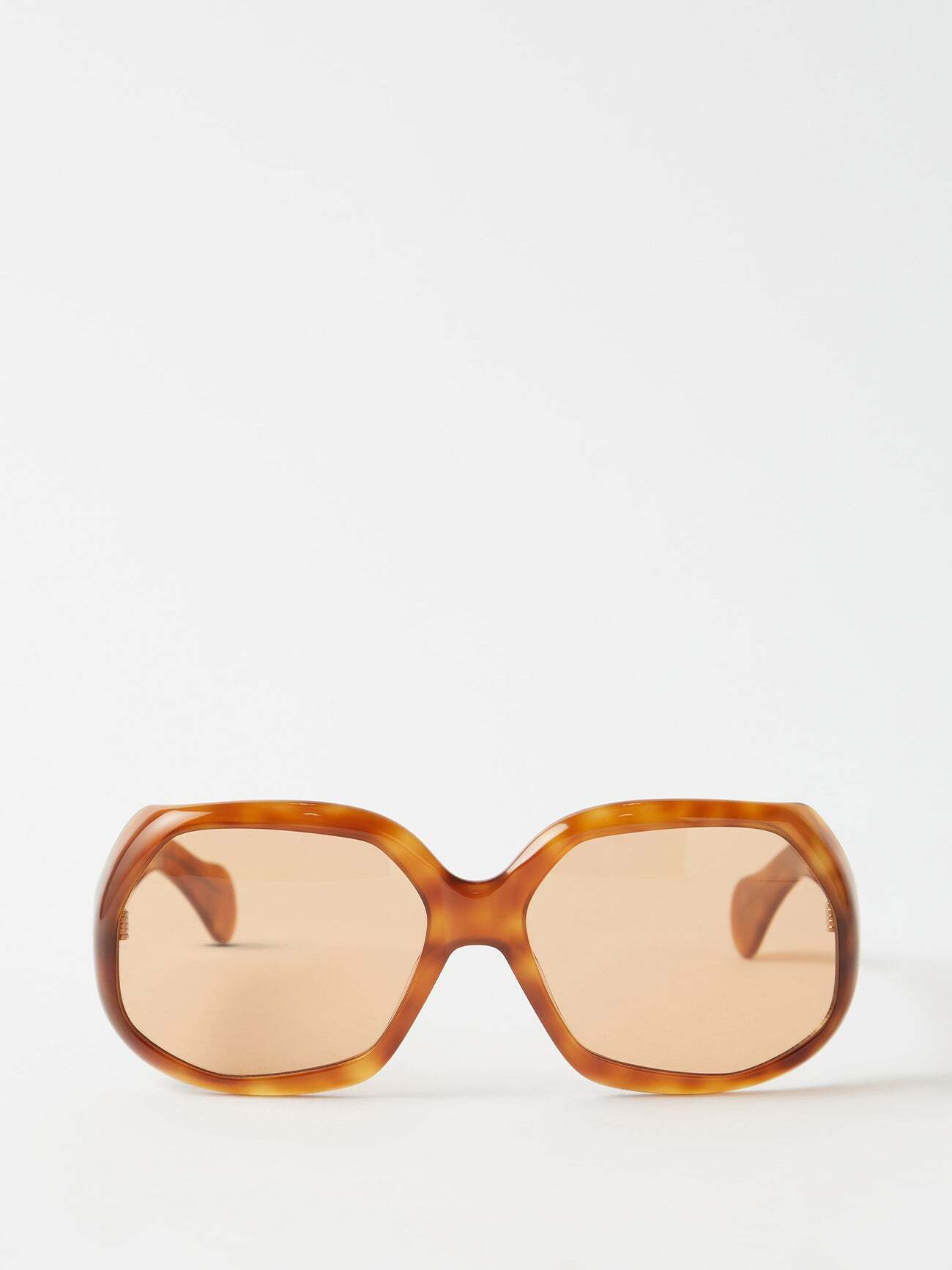 Port Tanger - Yamina Oversized Sunglasses - Womens - Brown Multi