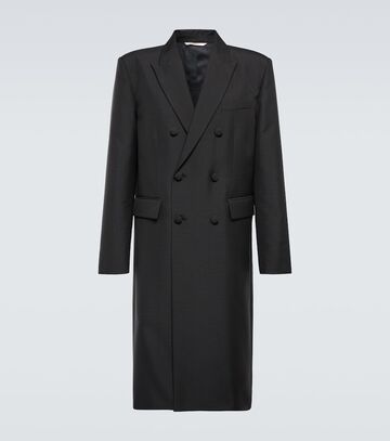valentino double-breasted coat in black