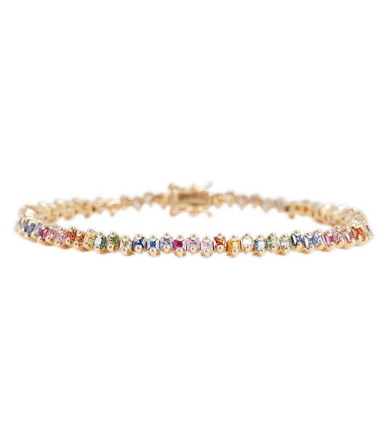Suzanne Kalan 18kt gold tennis bracelet with sapphires