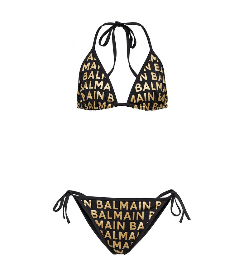 Balmain Logo triangle bikini