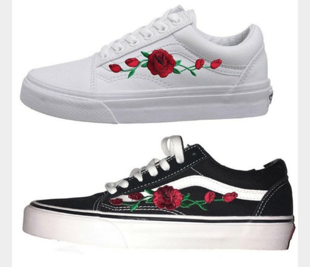 vans shoes roses