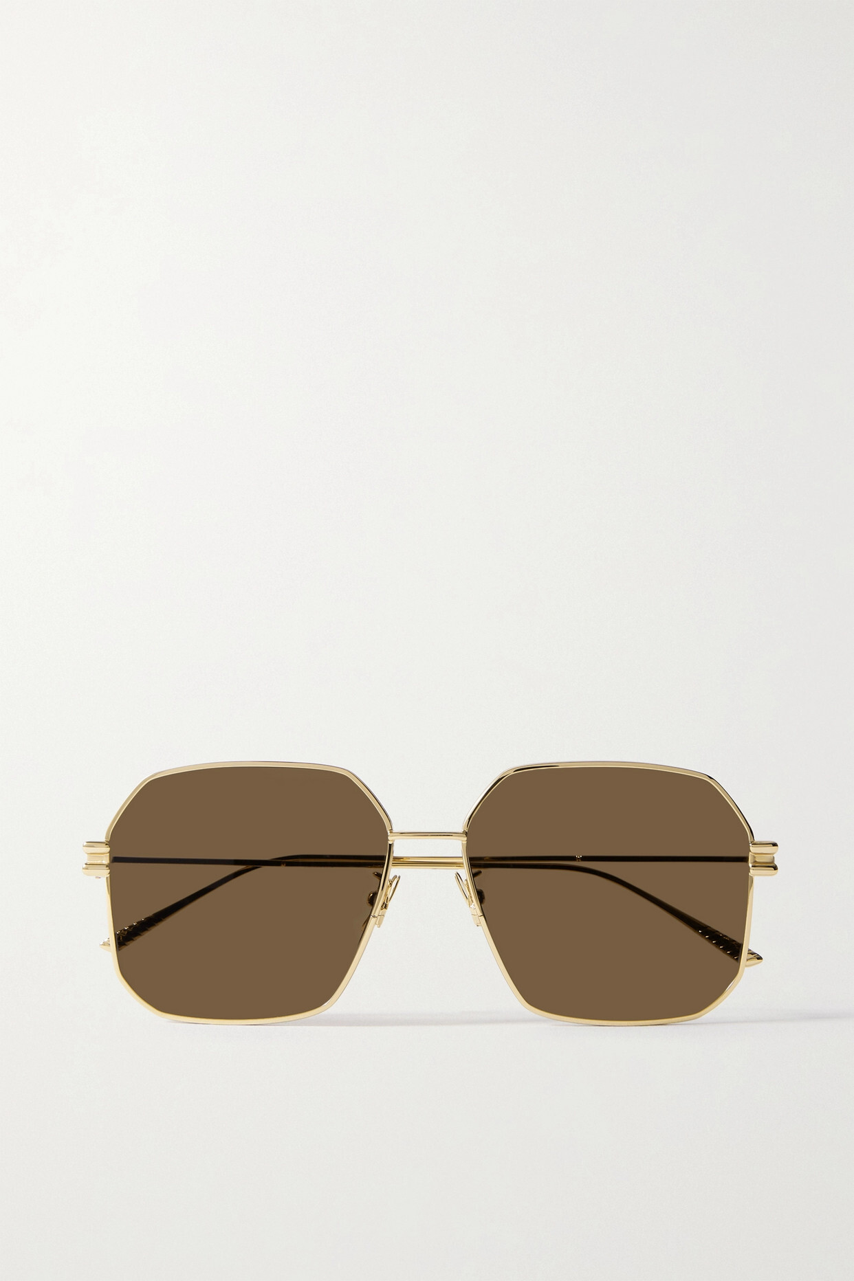 Bottega Veneta - Hexagon-frame Gold-tone Sunglasses - One size
