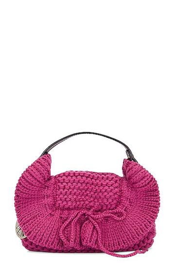 fendi knit handbag in pink