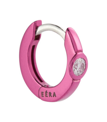 Mini EÃRA 18kt gold single earring with diamond in pink
