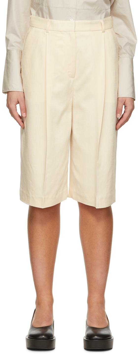 House of Dagmar Off-White Malin Shorts in natural