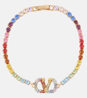 valentino rainbow vlogo crystal bracelet