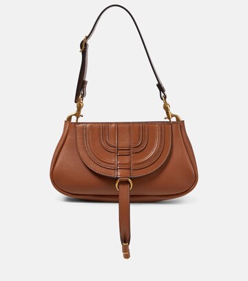 chloe crazy marcie small leather shoulder bag in beige