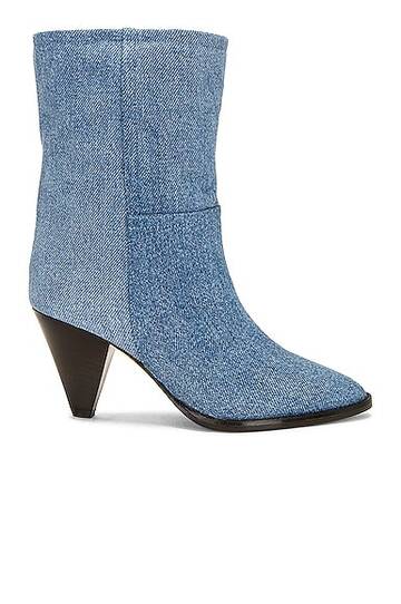 isabel marant rouxa denim slouchy boot in blue
