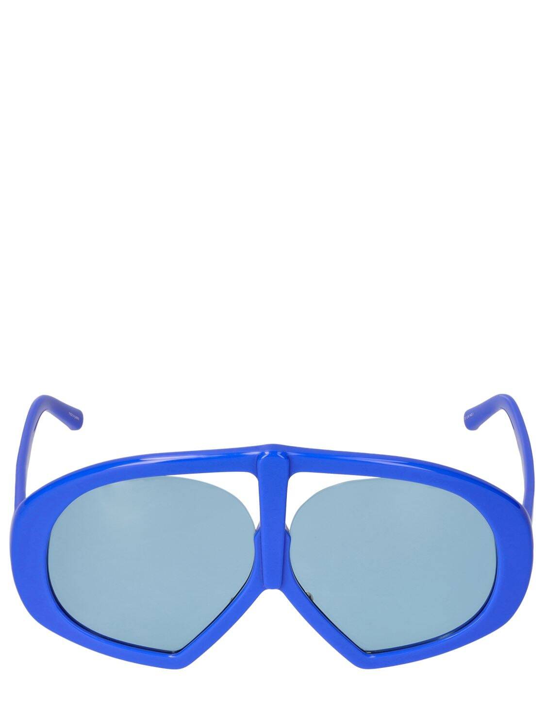 THE ATTICO Ibiza Oversized Acetate Sunglasses in blue