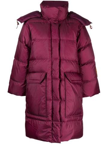 the north face padded hooded coat - red
