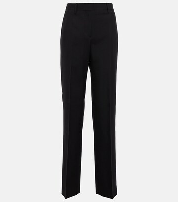 burberry mid-rise straight pants in black