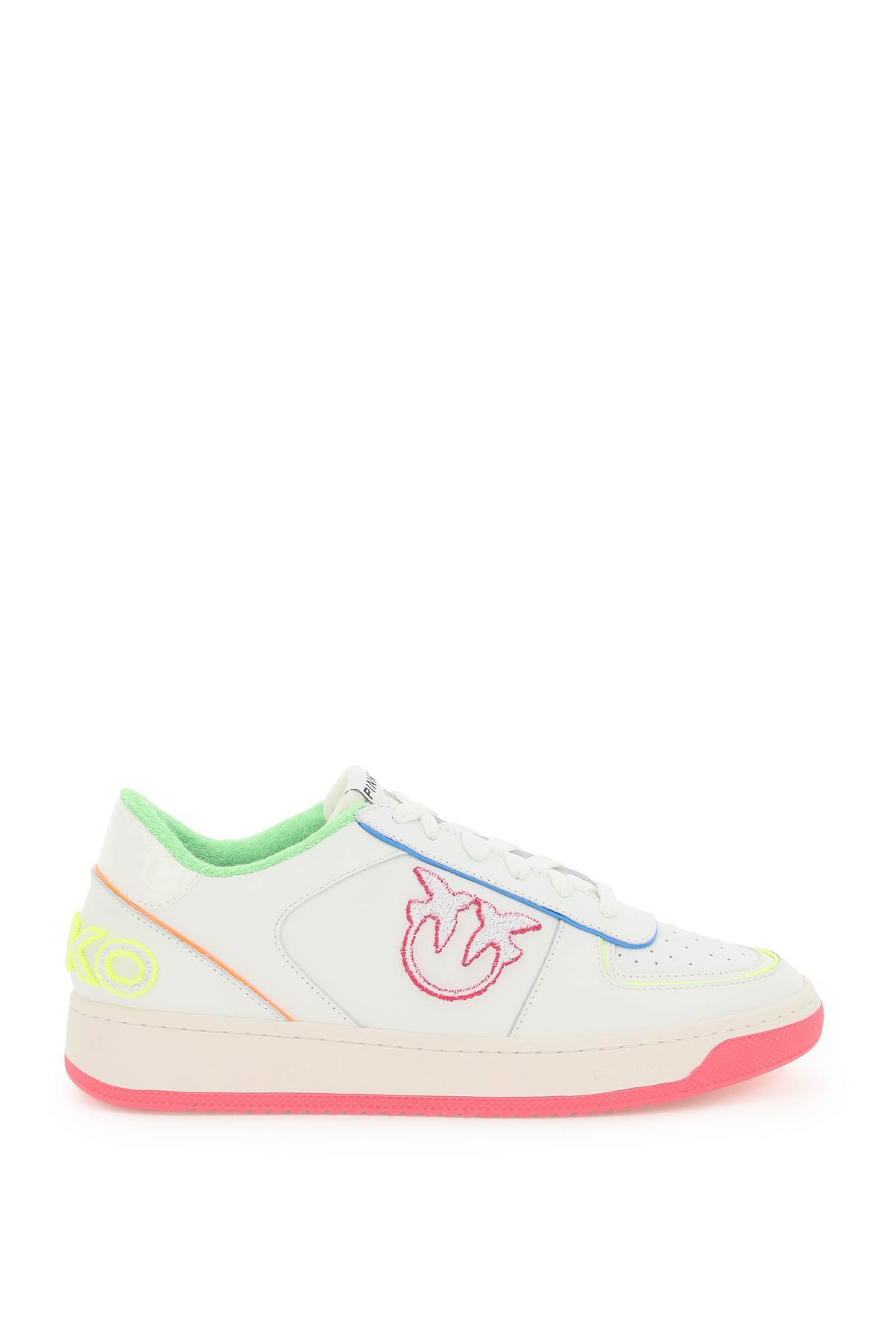 Pinko Low-top Basket Sneakers in bianco