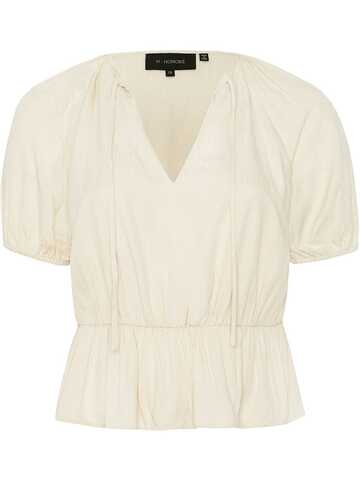 11 Honoré 11 Honoré Keke patterned-jacquard blouse - White