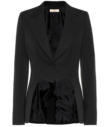Alaïa Wool-twill blazer in black