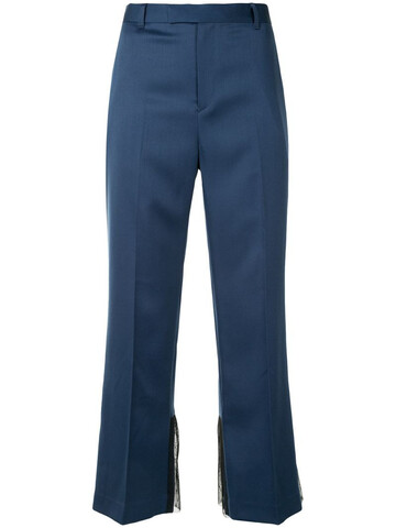 Sueundercover panelled straight-leg trousers in blue