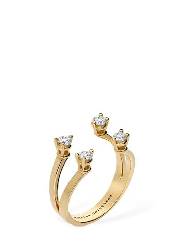 delfina delettrez 18kt diamond dots thick ring in gold