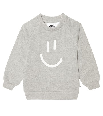 Molo Baby Disc printed cotton sweatshirt in grey