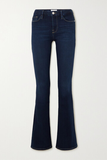 frame - le mini boot mid-rise jeans - blue