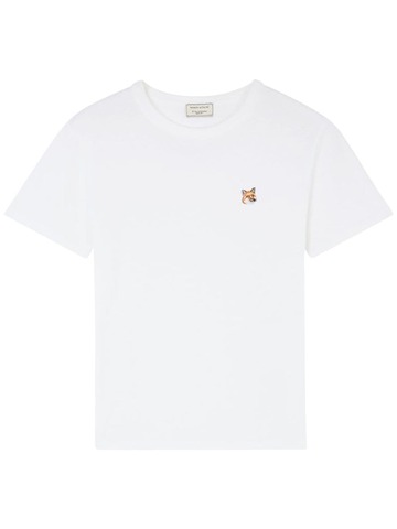 MAISON KITSUNÉ Fox Head Patch Cotton T-shirt in white