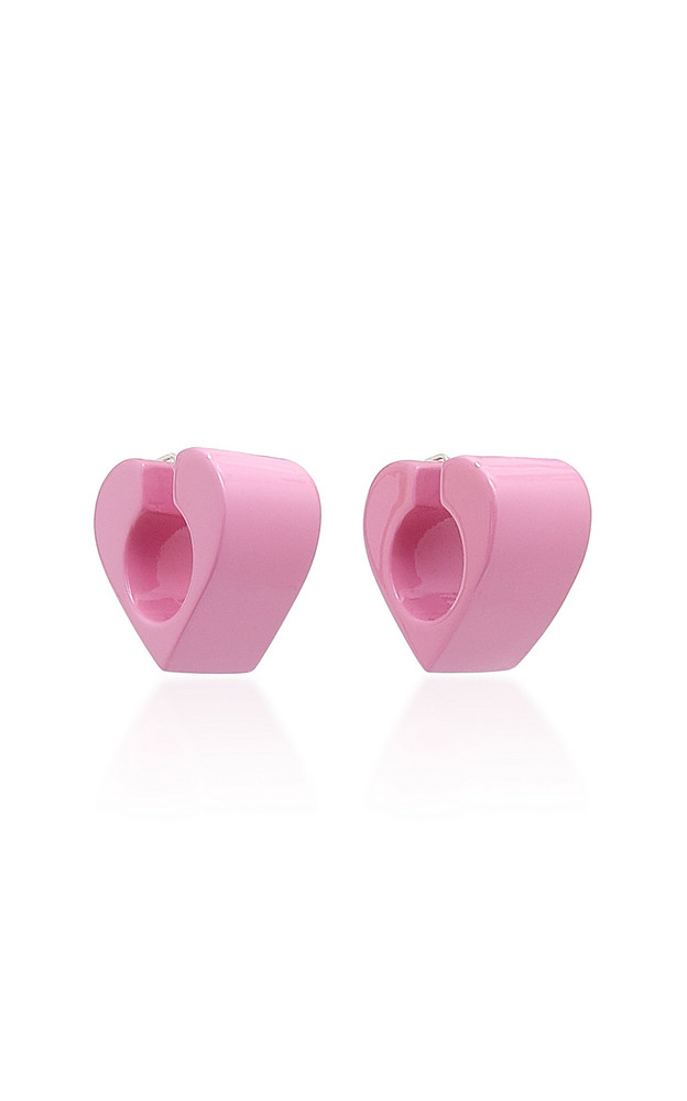 Uncommon Matters Vertex Lacquered Wood Earrings in pink