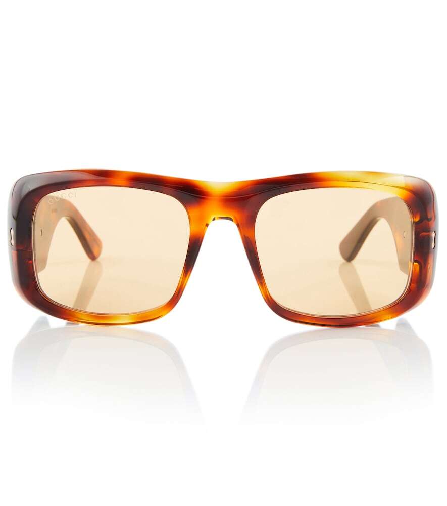 Gucci Square tortoiseshell-effect sunglasses in brown