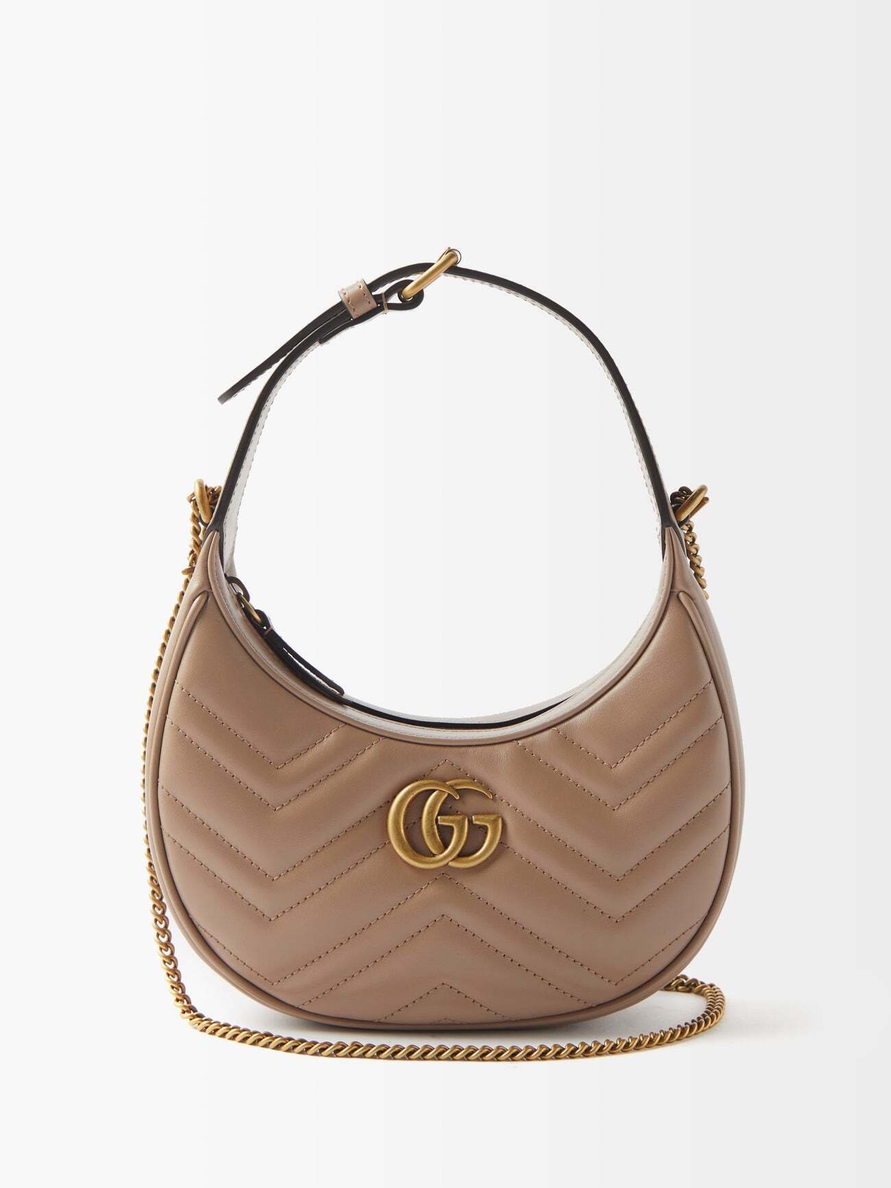 Gucci - GG Marmont Mini Quilted-leather Handbag - Womens - Pink