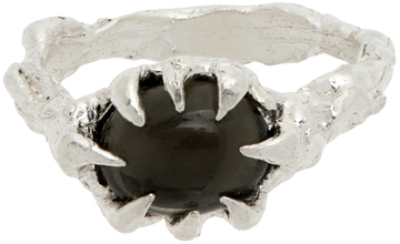 Harlot Hands SSENSE Exclusive Silver Turmoil Ring in black