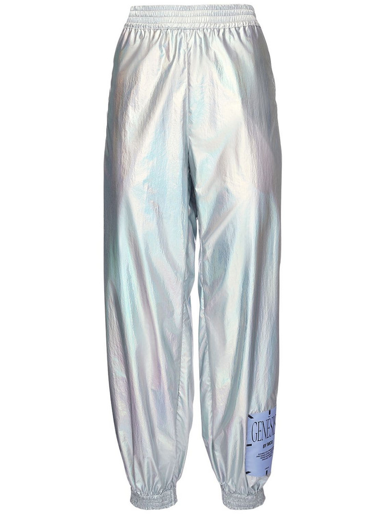 MCQ Genesis Ii Foiled Nylon Track Pants in silver