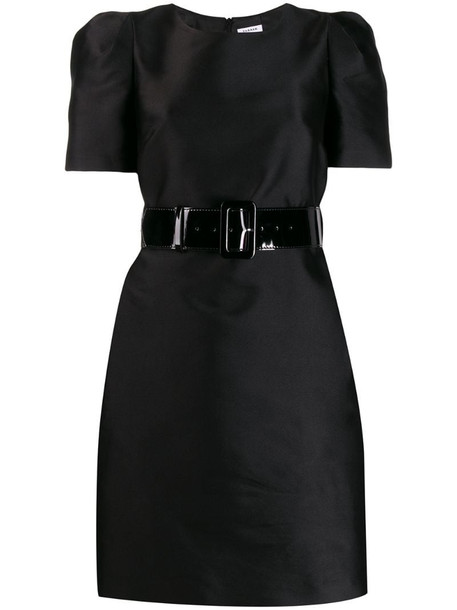 P.A.R.O.S.H. belted mini dress in black