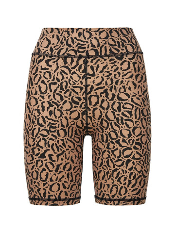 THE UPSIDE Leopard Print Spin Shorts in black / brown