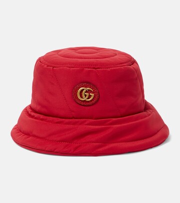 gucci gg quilted bucket hat in red