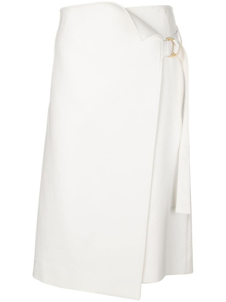 Proenza Schouler wrap midi skirt in white