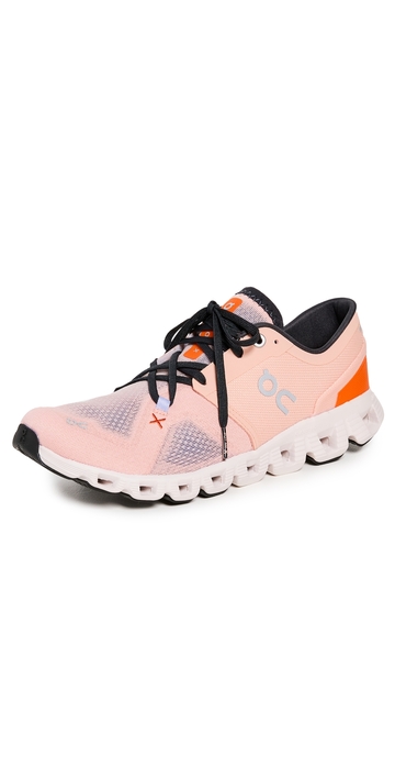 on cloud x 3 sneakers rose/sand 5